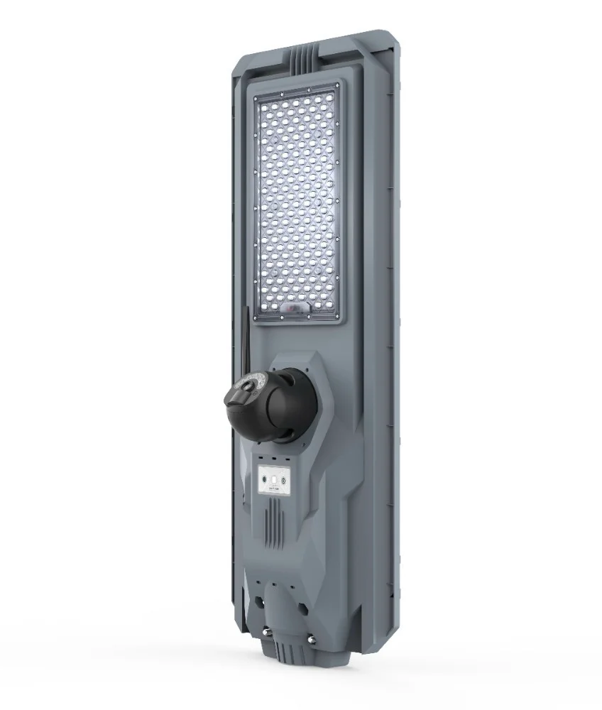 Solar Street Light Wifi Version PTZ Smart Ai Cam 2K 24/7 No Wires 52 Ah Battery
