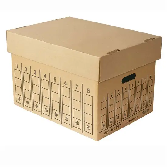 Storage Box W/ Cover Kraft Color 44*36*29 Cm