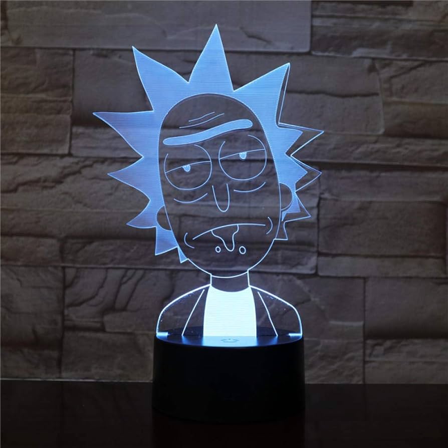 Rick - Rick and Morty Original 3D Cartoon Night Light Lamp LED