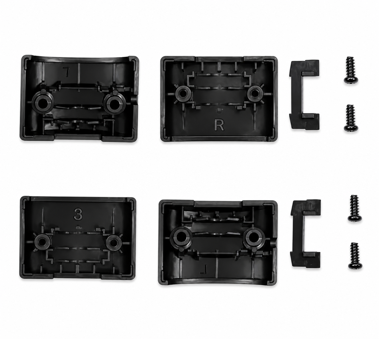 Replacement Headband Hinge / Yoke Plastic Kit for HyperX Cloud II (Cloud 2) / Cloud Alpha / Alpha S – Left & Right, with Screws
